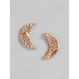 VANBELLE Rose Gold-Plated Crescent Shaped Studs-picture-24