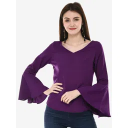 V&M Bell Sleeve Crepe Top-picture-28