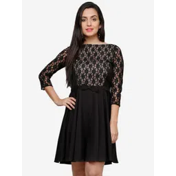 V&M Black & rich black Crepe Dress-picture-19