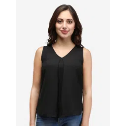 V&M Black & rifle green Crepe Top-picture-23