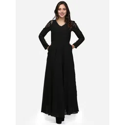 V&M Black Georgette Maxi Dress-picture-20