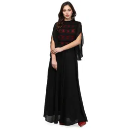 V&M Slit Sleeve Georgette Maxi Dress-picture-27