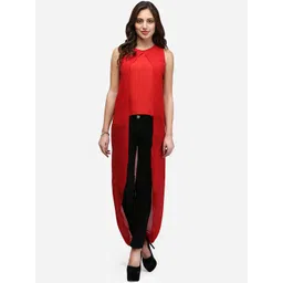 V&M Women Red Solid Maxi Top-picture-38