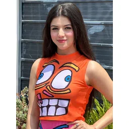 VANGULL Printed High Neck Top image 5