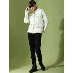 VANGULL Women Checked Woollen with Fringed Detail-picture-17