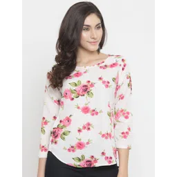 VANGULL Women Floral Printed Crepe Regular Top-picture-21