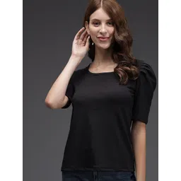 VANGULL Women Round Neck Puff Sleeve Top-picture-23