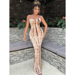 VANGULL Women Shoulder Straps Tie and Dye Dyed Sheath Maxi Dresses-picture-36