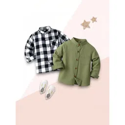 VANI COUTURE Boys Checked Casual Shirt-picture-12