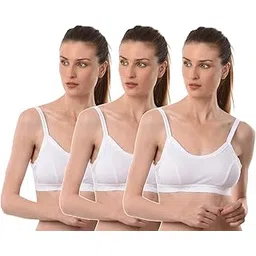 vanila B Cup Comfortable Sports Bra for Women & Girls- Perfect for Daily Workout & Active Lifestyle (White, Size 28- Pack of 3)-picture-41