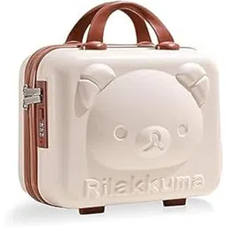 Vanity Case for Women – Hard Shell Cosmetic Travel Bag | Portable Makeup Box | Small Suitcase Style Organizer for Travel, Waterproof & Lightweight, Pack of 1 (Beige)-picture-40