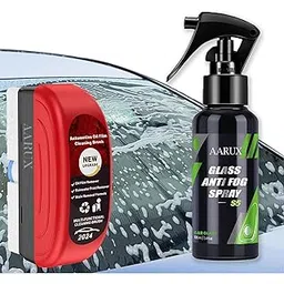VANITYA Oil Film Cleaning Brush & Car Windshield Glass Cleaner Spray | Anti-Fog Spray for Car Windows | Streak-Free Glass Cleaner for Interior & Exterior | Auto Glass Oil Remover Tool Kit-picture-10