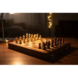 vanmaya Premium Sheesham Wood & Maple Magnetic Chess Board | 12×12 inch Foldable Chess 4 cm Chess Board-picture-41