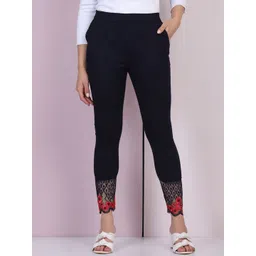 VANSIRI Cotton Stretchable Trousers with Lace Detail-picture-31