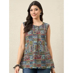 VANSIRI Women Printed Ethnic Cotton Top-picture-20
