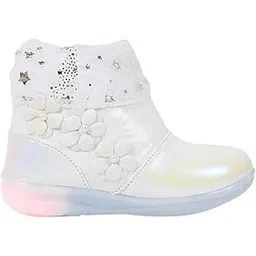 vapolap enterprises | Stylish LED Boots for Girls – Light-Up Casual Shoes with Faux Fur & Flower Design-picture-33