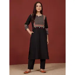 Varanga Black Cotton Printed Kurta-picture-29