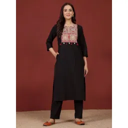 Varanga Black Cotton Printed Kurta-picture-25