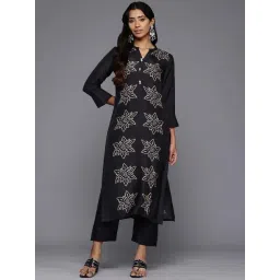 Varanga Black Printed Straight Kurta-picture-20
