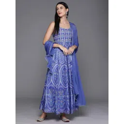 Varanga Blue Cotton Printed Anarkali Kurta-picture-19