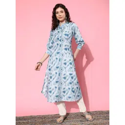 Varanga Blue Printed Flared Kurta-picture-26