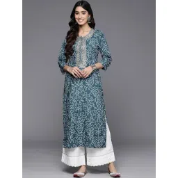 Varanga Blue Printed Straight Kurta-picture-35