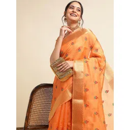 Varanga Ethnic Motifs Zari Saree-image-5