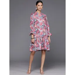 Varanga Floral Printed A-Line Dress-picture-34