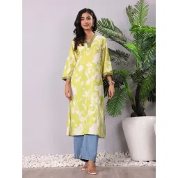 Varanga Light Green Cotton Printed Kurta-picture-24