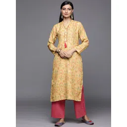 Varanga lime Pashmina Printed Winter Kurta-picture-22
