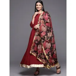 Varanga Maroon Cotton Anarkali Kurta-picture-36