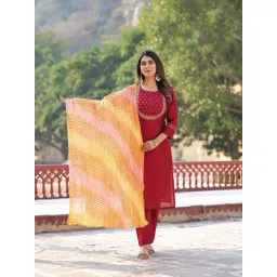 Varanga Orange Pure Cotton Printed Duppatta-image-20