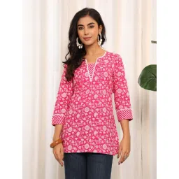 Varanga Pink Pure Cotton Printed Tunic-picture-39