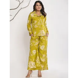 Varanga Printed Shirt Collar Neck Shirt With Palazzos Co-Ords-picture-12