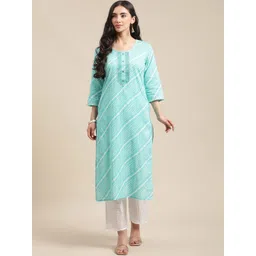 Varanga Women Blue Printed Kurta-picture-11