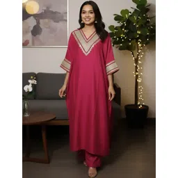 Varanga Women Embroidered Regular Kurta with Trousers-picture-32