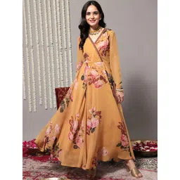 Varanga Women Floral Printed Georgette Kurta-picture-12