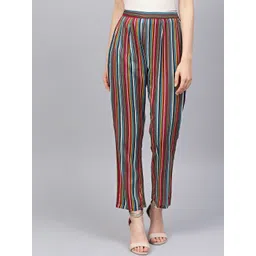 Varanga Women Multicoloured Striped Straight Palazzos-picture-24