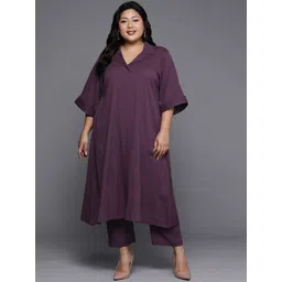Varanga Women Regular Silk Crepe Kurta with Trousers-picture-38
