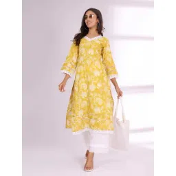 Varanga Yellow Floral Printed Kurti-picture-33