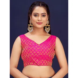 Vardha Woven Design Brocade Readymade Saree Blouse-picture-33