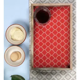 Moroccan 14 Inch Mango Wood Serving Tray by Vareesha-picture-22