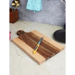 VarEesha Brown Sheesham Wood Chopping Board - Set of 1-picture-19