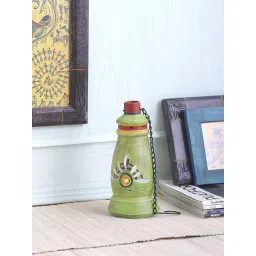 VarEesha Earthen Sparkle Green Terracotta Hanging Lantern Lamp Tea Light image 1
