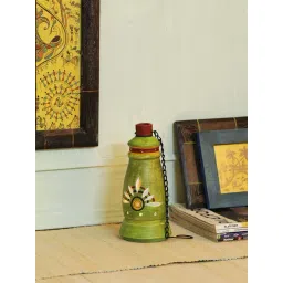 VarEesha Earthen Sparkle Green Terracotta Hanging Lantern Lamp Tea Light image 2