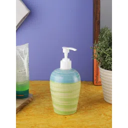 VarEesha Green & Blue Printed Ananda Ceramic Soap Dispenser-picture-16