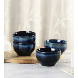 vareesha Leher 250ml Shade of Blue Ceramic (Set of 4) Dinner Bowl-picture-10