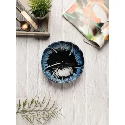 VarEesha Leher Blue Ceramic Small Round Serving Platter-picture-21