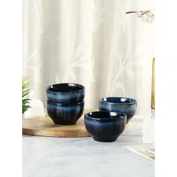 VarEesha Leher Navy Ceramic Serving Bowl (0.275 L) - Set of 4-picture-34