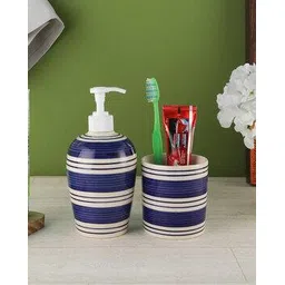 vareesha Set of 2 Ceramic Soap Dispenser with Tumbler-picture-38